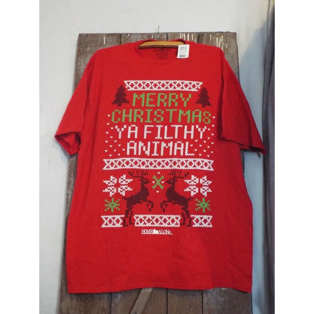 Home Alone Christmas T-Shirt - Merry Christmas Ya Filthly Animal - Size XXL New